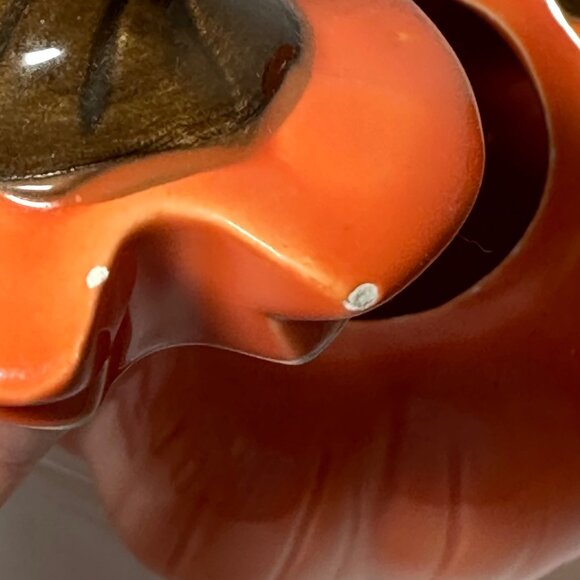 Vintage 90's Pumpkin Tea Pot Creamer Sugar Thanksgiving Decor Made in Taiwan - Picture 12 of 12